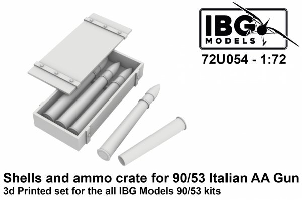 IBG 72U054 Shells and ammo crates for 90/53 Italian Anti Aircraft Gun 1/72