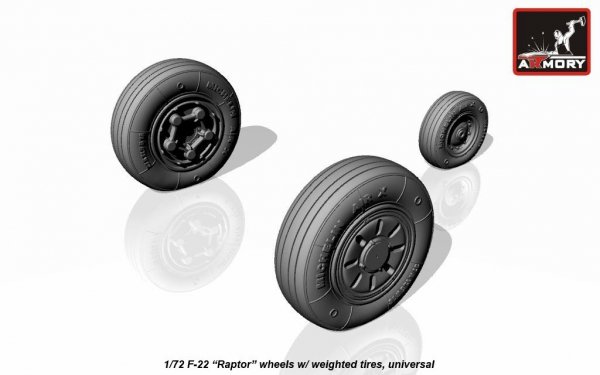Armory Models AW72315 F-22 Raptor wheels w/ weighted tyres 1/72
