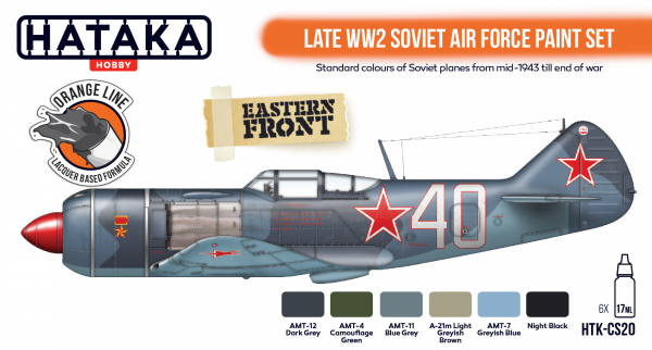 Hataka HTK-CS20 Late WW2 Soviet Air Force paint set 6x17ml