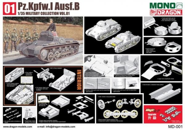 Dragon MD001 Pz.Kpfw.I Ausf.B w/Interior 1/35