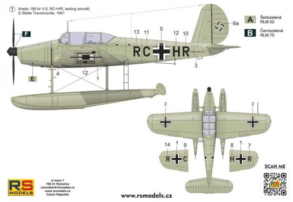 RS Models 94006 Arado Ar 199 V5 1/72