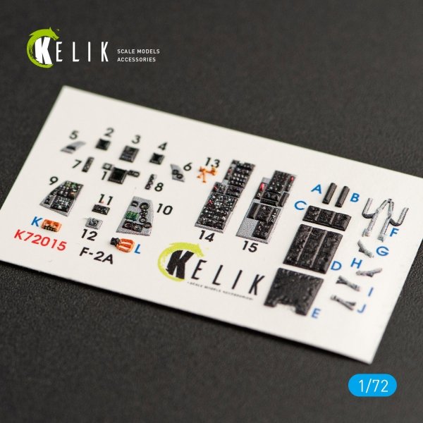 Kelik K72015 JASDF F-2A Fighter interior 3D decals for FineMolds kit (1/72)