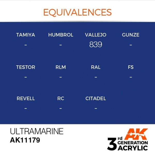 AK Interactive AK11179 ULTRAMARINE – STANDARD 17ml