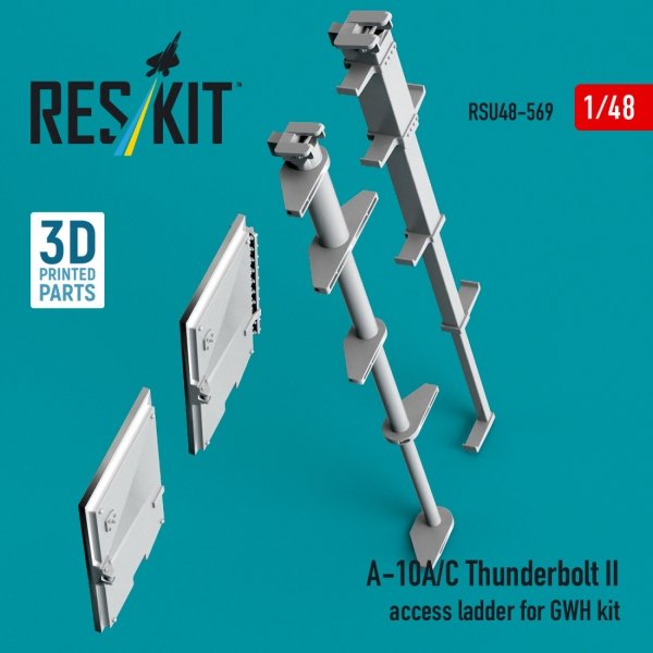 RESKIT RSU48-0569 A-10A/C Thunderbolt II access ladder for GWH kit  (3D Printed) (1/48)
