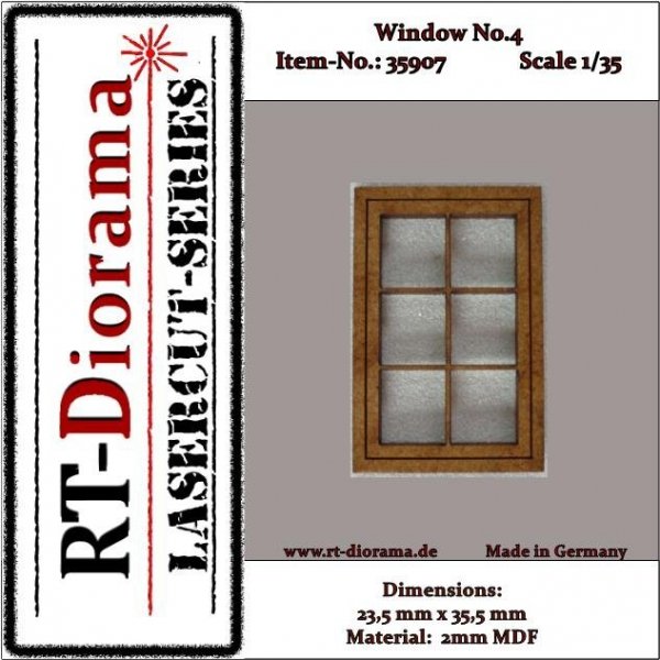 RT-Diorama 35907 Window No.: 4 (3 pcs) 1/35