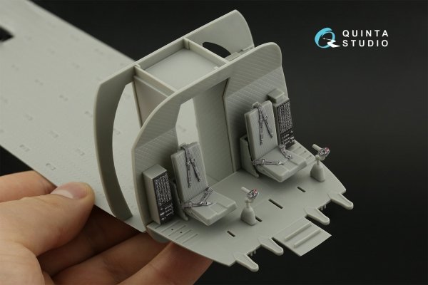 Quinta Studio QD35124 CH-47D 3D-Printed coloured Interior on decal paper (Trumpeter) 1/35