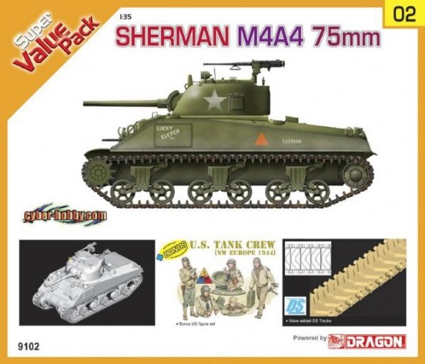 Cyber Hobby 9102 Sherman M4A4 75mm (1:35)