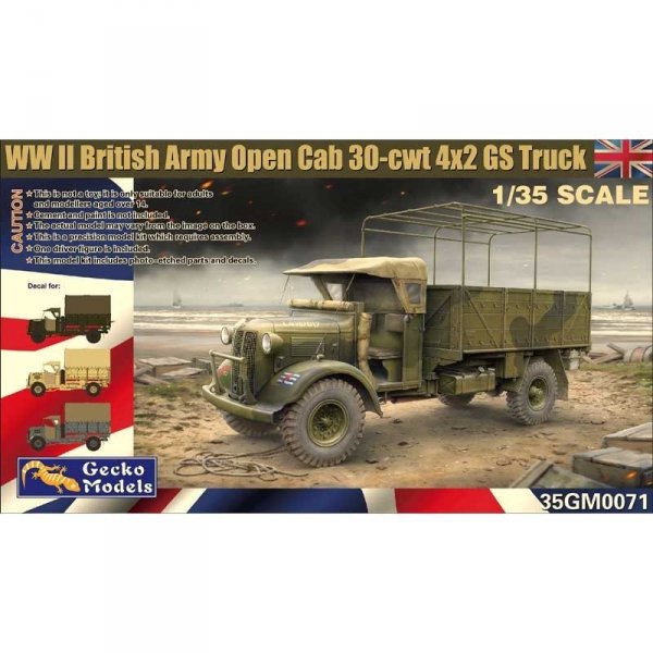  Gecko Models 35GM0071 WWII British Army Open Cab 30-cwt 4×2 GS Truck 1/35