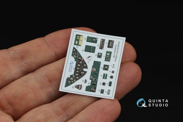 Quinta Studio QD48538 F4F-4 Wildcat 3D-Printed &amp; coloured Interior on decal paper (Academy) 1/48