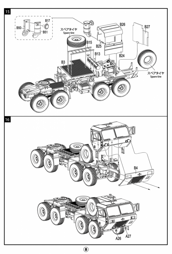 Modelcollect UA72362 Heavy Expanded Mobility Tactical Truck M983A2+BGM-109 1/72