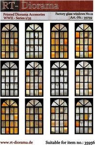 RT-Diorama 35739 Printed Accessories: Factory glass windows No.12 1/35