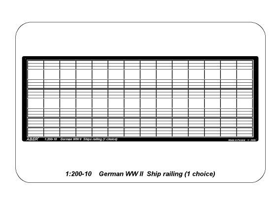 Aber 200-10 German WWII Ship railing (1st choise) (1:200)