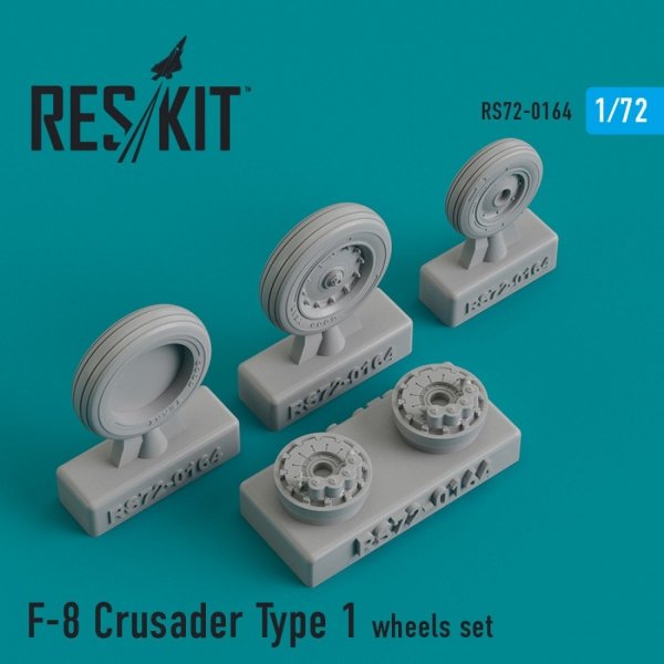 RESKIT RS72-0164 F-8 &quot;CRUSADER&quot; TYPE 1 WHEELS SET 1/72