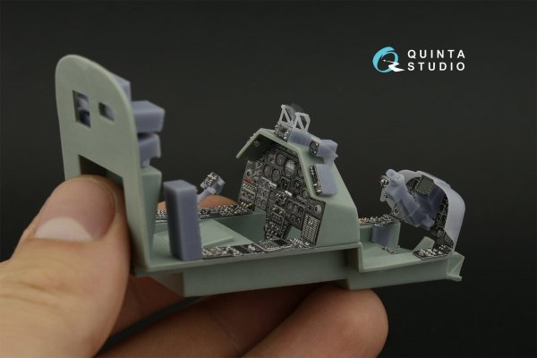 Quinta Studio QD+35121 AH-1W 3D-Printed coloured Interior on decal paper (Academy) (with 3D-printed resin parts) 1/35