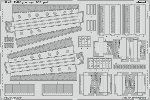 Eduard 32431 P-40F gun bays 1/32 TRUMPETER