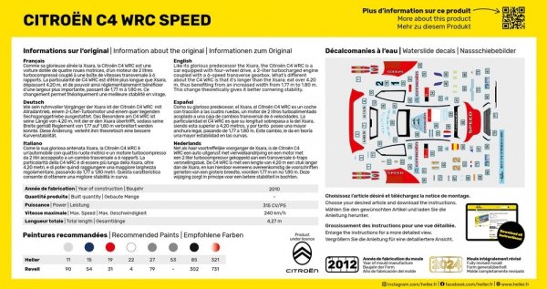 Heller 56117 Citroën C4 WRC Speed - Starter Kit 1/43