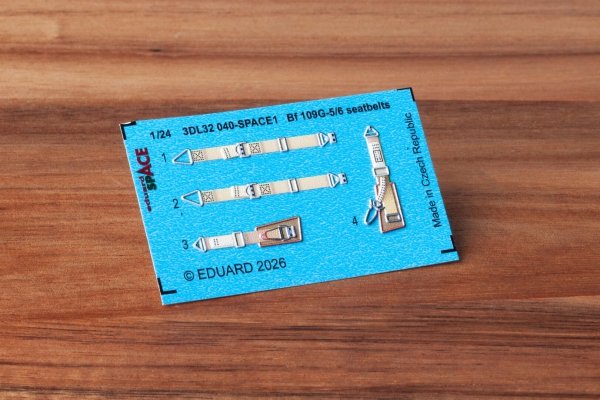 Eduard 3DL32040 Bf 109G-5/6 seatbelts SPACE for AIRFIX 1/24