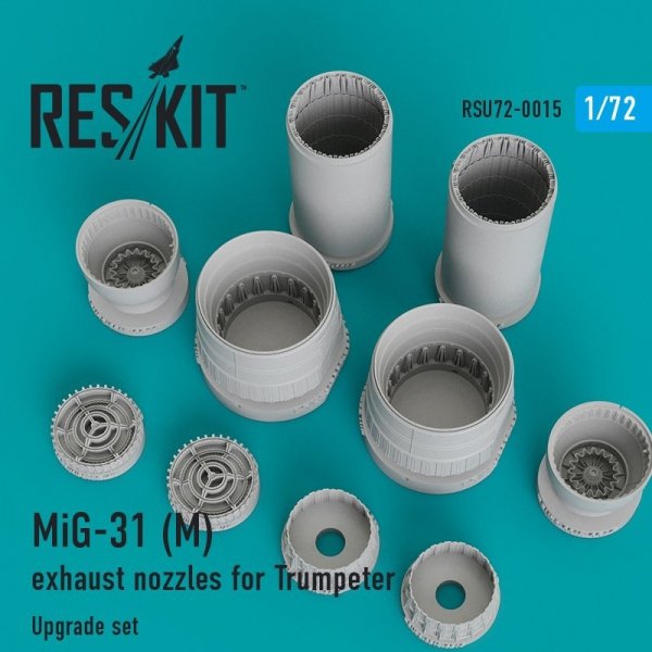RESKIT RSU72-0015 MiG-31 M exhaust nozzles for Trumpeter 1/72