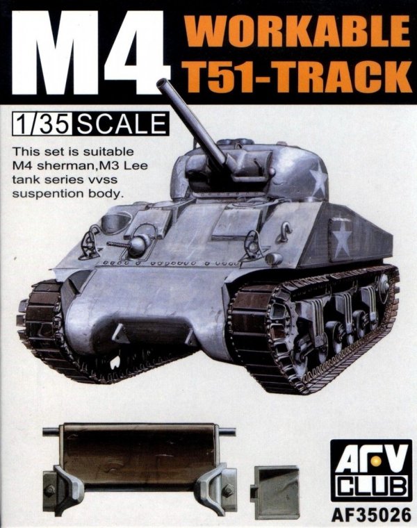 AFV Club 35026 Workable T51-Track for M3 Lee / M4 Sherman 1/35