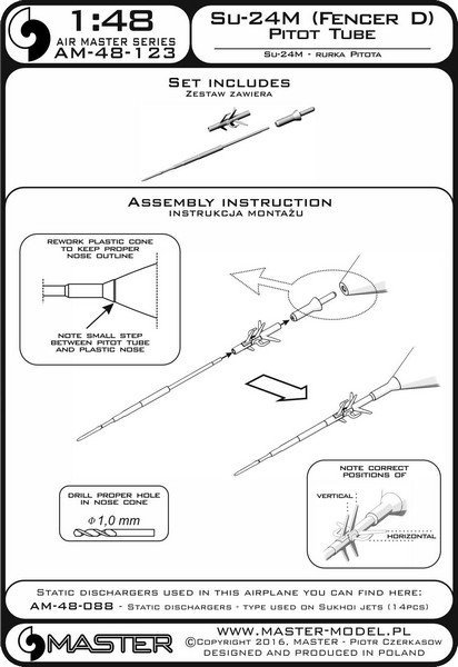 Master AM-48-123 Sukhoi Su-24M (Fencer D) - Pilot Tube 1:48