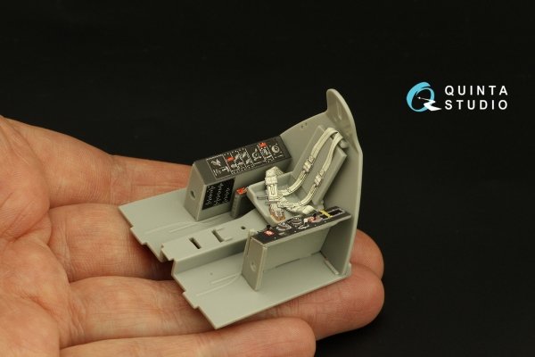Quinta Studio QD32184 F8F-2 Bearcat 3D-Printed coloured Interior on decal paper (Trumpeter) 1/32