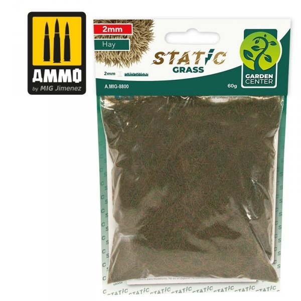 AMMO of Mig Jimenez 8800 Static Grass - Hay - 2mm