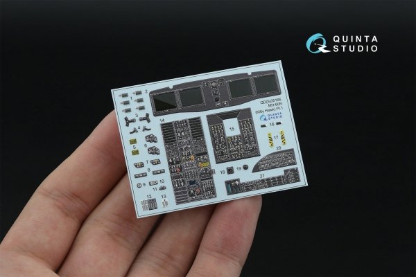 Quinta Studio QD35166 МН-60R Seahawk 3D-Printed &amp; coloured Interior on decal paper (Kitty Hawk) 1/35