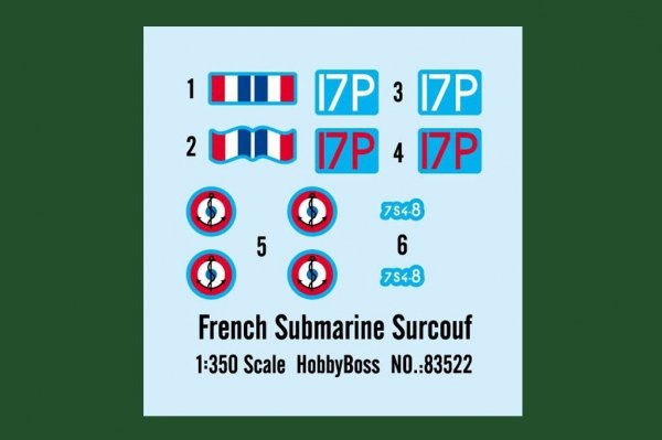 Hobby Boss 83522 French Submarine Surcouf (1:350)