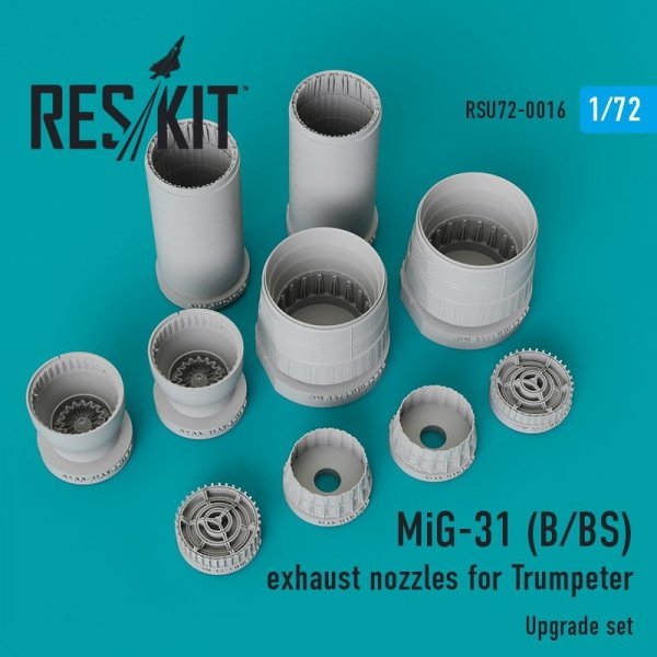 RESKIT RSU72-0016 MiG-31 B/BS exhaust nozzles for Trumpeter 1/72