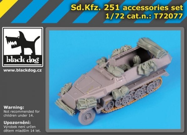 Black Dog T72077 Sd.Kfz.251 accessories set for Dragon 1/72