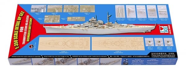 I Love Kit 66601 AV-8B Bismarck 1941 Detail-up Set for Trupmeter 05358 1/350