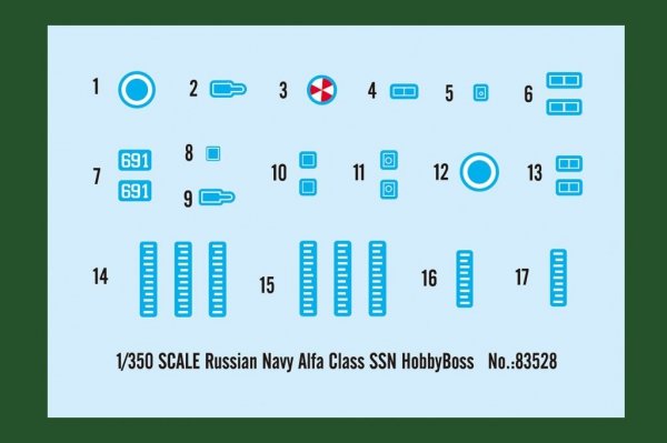 Hobby Boss 83528 Russian Navy Alfa Class SSN (1:350)