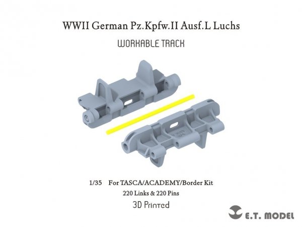 E.T. Model P35-063 WWII German Pz.Kpfw.II Ausf.L Luchs Workable Track ( 3D Printed ) 1/35