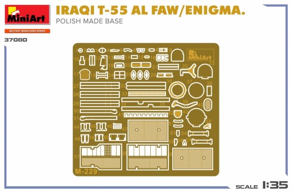 Mini Art 37080 Iraqi T-55 Al Faw / Enigma Polish Made Base 1/35