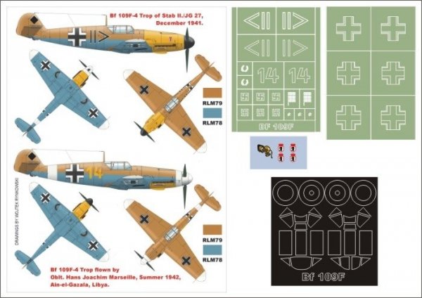 Montex K32116 Bf 109F4 Trop 1/32