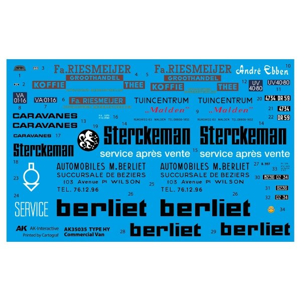 AK Interactive AK35035 Type HY Commercial Van 1/35