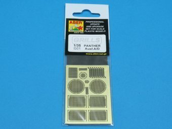 Aber 35G01 Grilles for german tank Grilles for PzKpfw V Ausf.A/D Panther (Sd.Kfz.181) (1:35)