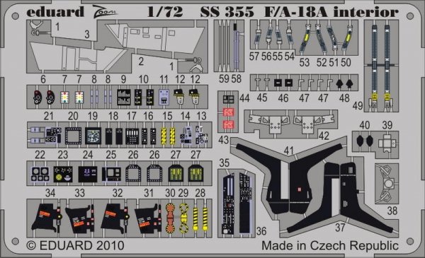 Eduard SS355 F/A-18A interior Zoom set for ACADEMY 1/72