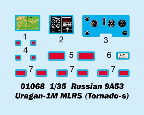 Trumpeter 01068 Russian 9A53 Uragan-1M MLRS (Tornado-s) 1/35