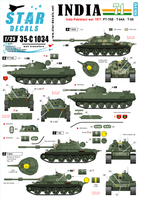 Star Decals 35-C1034 Indo-Pakistani War 1971 1/35