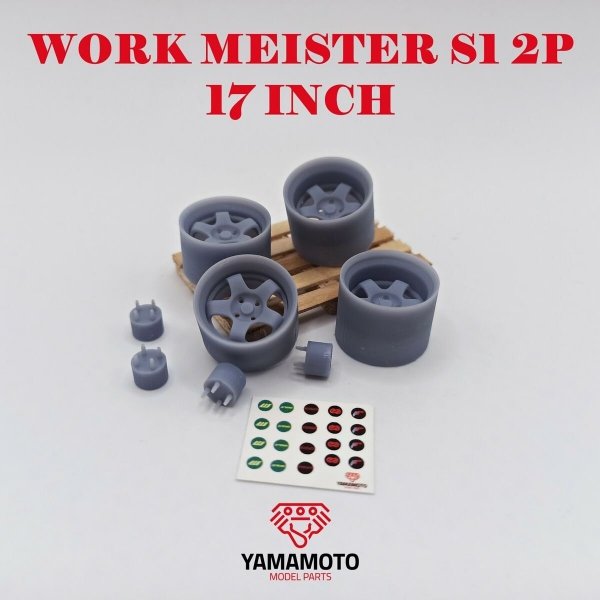 Yamamoto Model Parts YMPRIM5 Work Meister S1 2P 17&quot; 4 Nuts 1/24