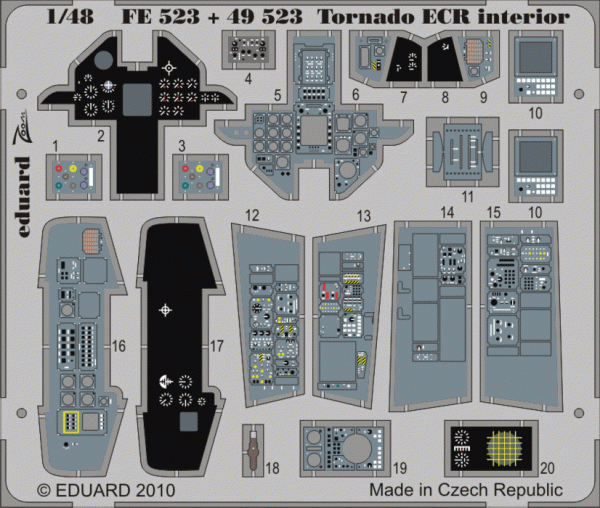 Eduard 49523 Tornado ECR interior S. A. 1/48 HOBBY BOSS