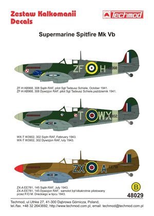 Techmod 48029 - Supermarine Spitfire Mk VB (1:48)