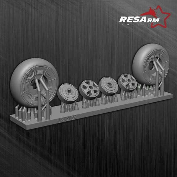 RESARM 48-09002 Bristol Beaufighter - Wheels under load (3D resin printing) 1/48