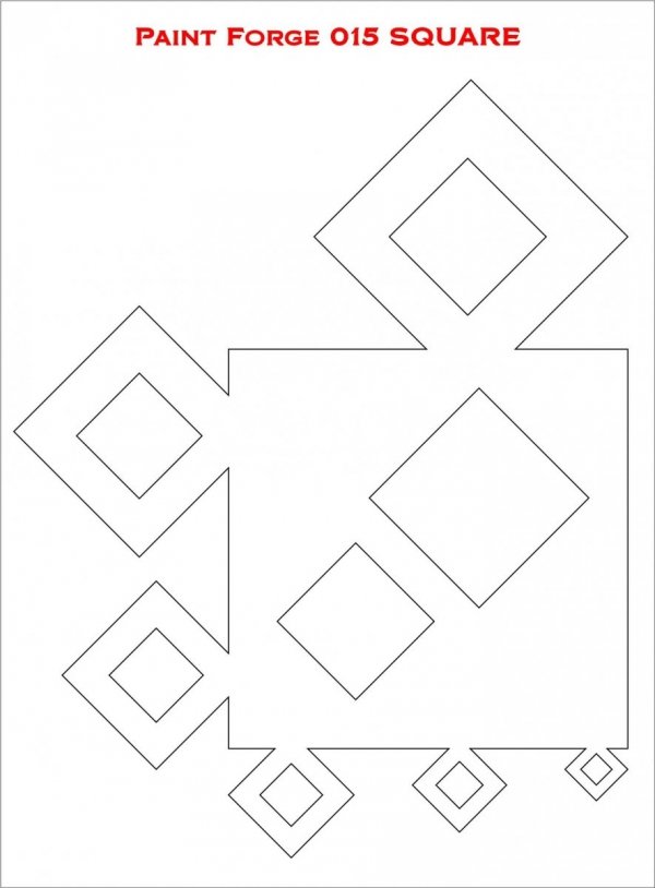 Paint Forge PFST015M STENCIL - SQUARE