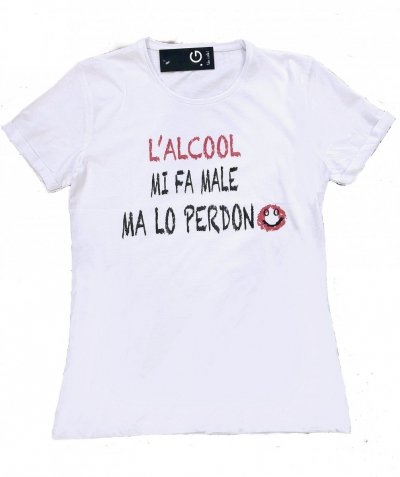 Tshirt - Alcool fa Male - Maglietta divertente mezza manica