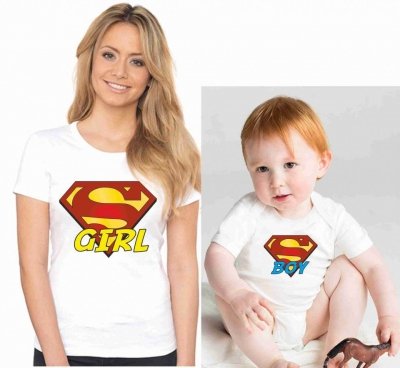 T-shirt a coppia mamma e figlio/a
