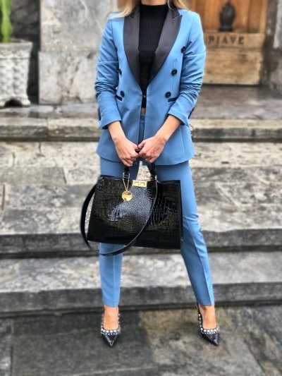 Tailleur giacca e pantaloni eleganti - Blu