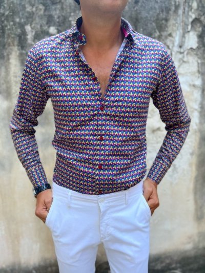  Koszula męska, wzorzysta - Paul Miranda - Made in Italy