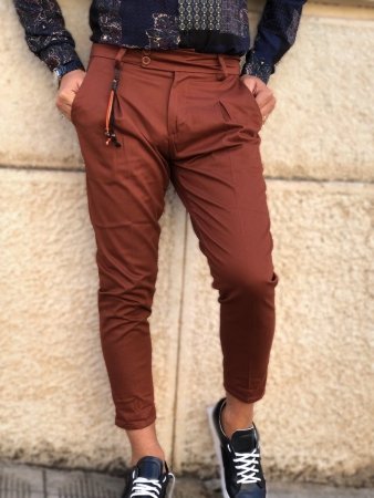 Pantaloni cropped, tegola